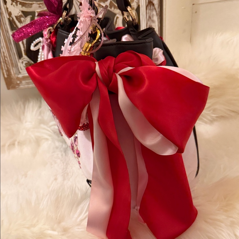 Exclusive Juicy Couture Pink and Brown Embellished with lots of cuteness Tote🩷 - Picture 4 of 12
